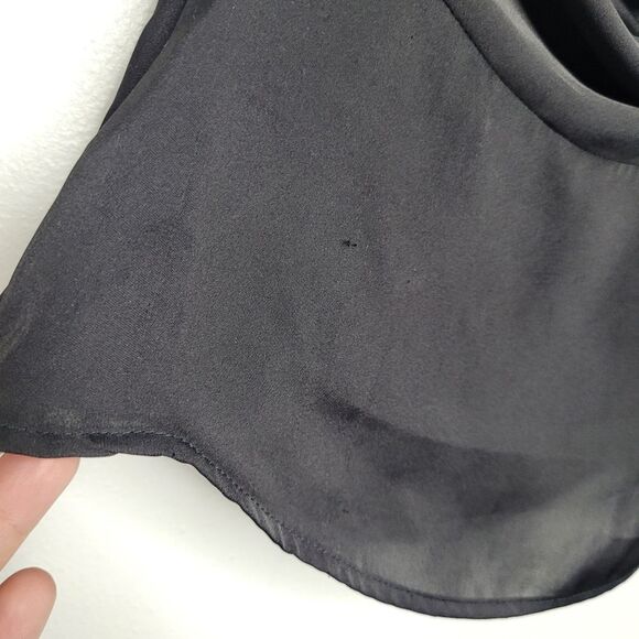 Express black satin twist front office siren classic workwear size large - Picture 8 of 9